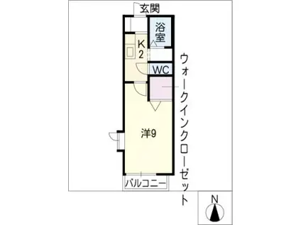トミハイツ太閤(1K/1階)の間取り写真