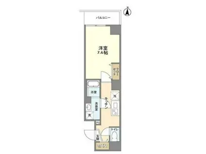 BLAU本所一丁目(1K/6階)の間取り写真