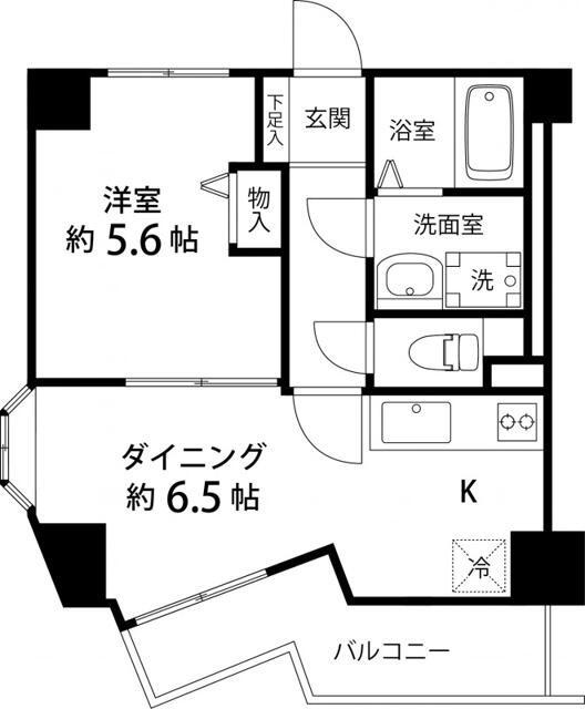 Jパレス桜台(1DK/7階)の間取り写真
