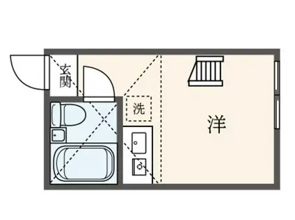 カインドハウス横浜(ワンルーム/2階)の間取り写真