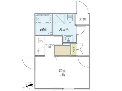 ブランシェ要町(1K/3階)の間取り写真