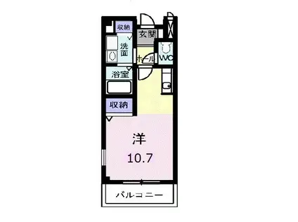 エスポワール土居C(ワンルーム/1階)の間取り写真