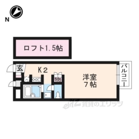 レオパレスOLIVE(1K/2階)の間取り写真