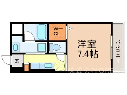 プロニティヒル(1K/2階)の間取り写真