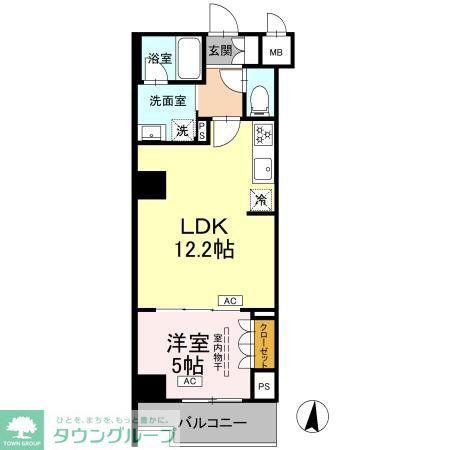 ロイジェント潮見(1LDK/5階)の間取り写真