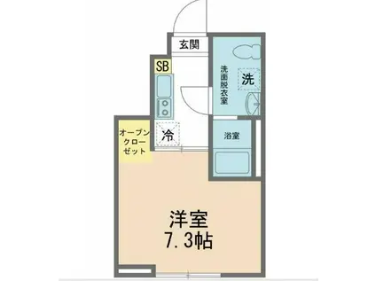 カインドネス南砂町(1K/1階)の間取り写真