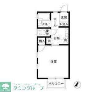 春日壱番館(1K/2階)の間取り写真