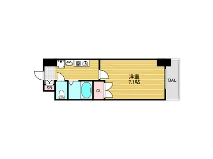 コンセール裕恵(1K/8階)の間取り写真