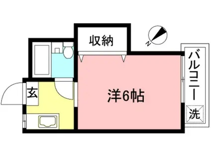 メゾンドリブル(1K/1階)の間取り写真