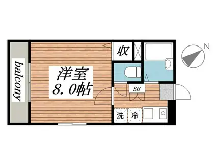 アーバンホームズ(1K/3階)の間取り写真