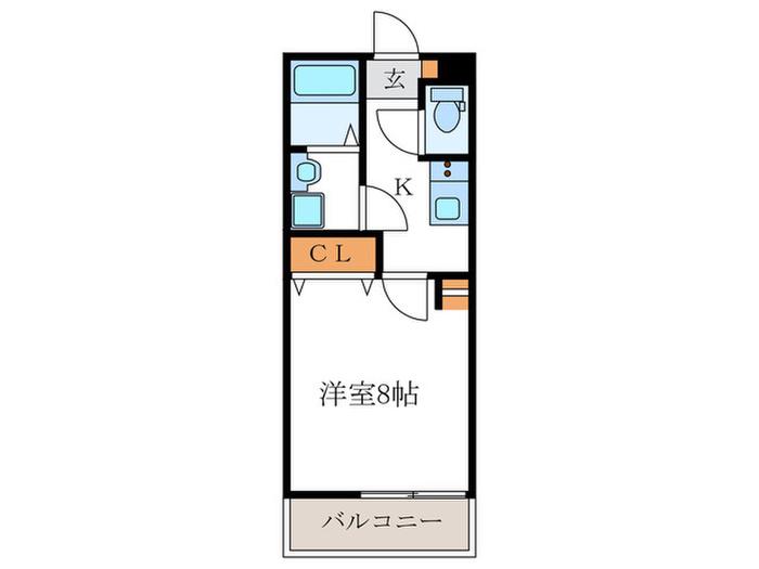 NEXT LIFE 太秦野元(1K/2階)の間取り写真