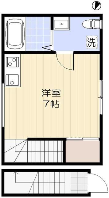 MAUNA LOA川越(ワンルーム/2階)の間取り写真
