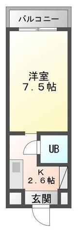 せのがわコーポ2(1K/4階)の間取り写真