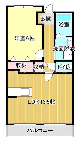 ピュアー(1LDK/1階)の間取り写真