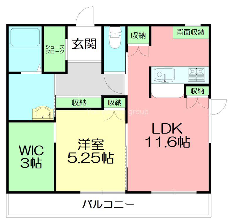 こゆるぎR/T(1LDK/3階)の間取り写真