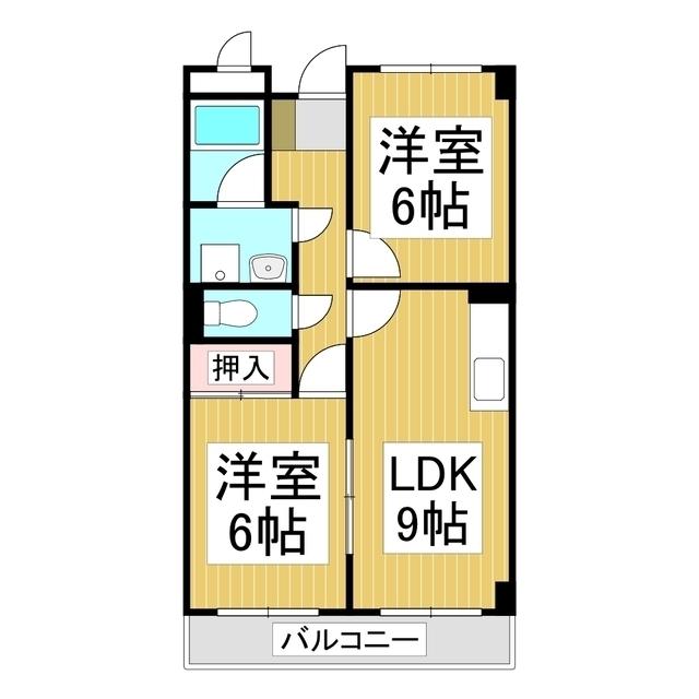 リンピアハピネス(2LDK/3階)の間取り写真