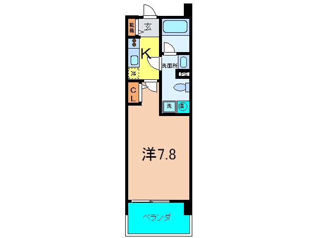 SANKO CENTRE URBAN(1K/6階)の間取り写真