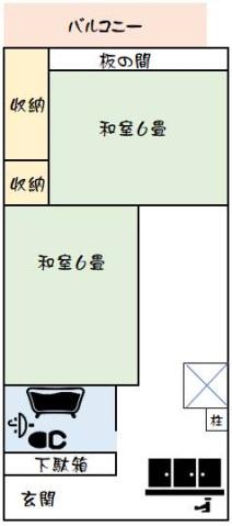 FANCY NAKAHIRO(2K/3階)の間取り写真