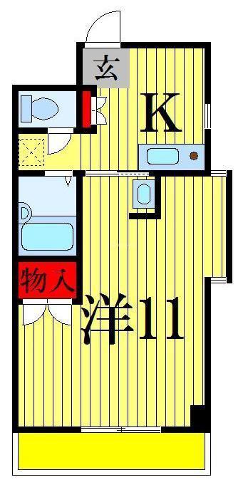 TONBOマンション(1K/1階)の間取り写真