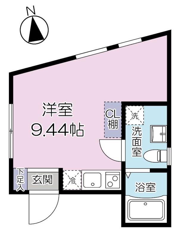 CASA BLANCHE 武蔵小山(ワンルーム/1階)の間取り写真