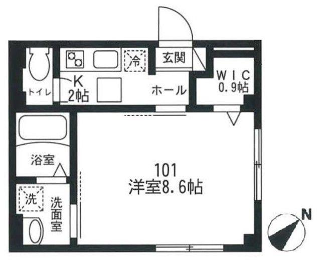 LIAN DE UEHARA(1K/1階)の間取り写真