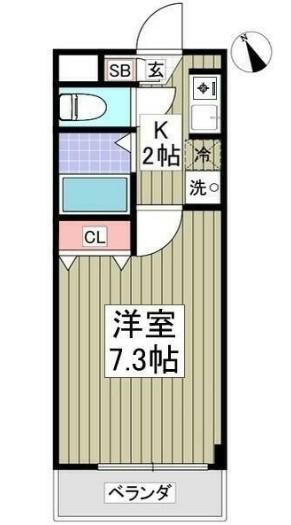 エトワールチヒロ(1K/2階)の間取り写真