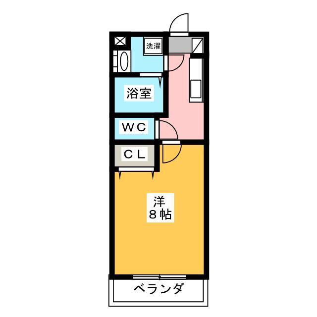 サンフィールド(1K/3階)の間取り写真