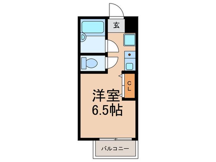 セジュール摩耶I(ワンルーム/2階)の間取り写真