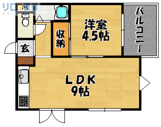 シャトルII(1LDK/2階)の間取り写真