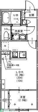 KEIAI RESIDENCE 西所沢III(1LDK/1階)の間取り写真