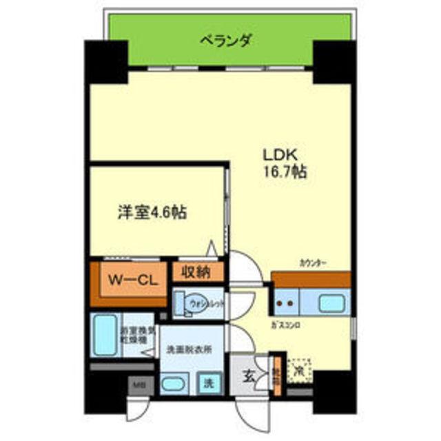 デコール神戸I(1LDK/2階)の間取り写真