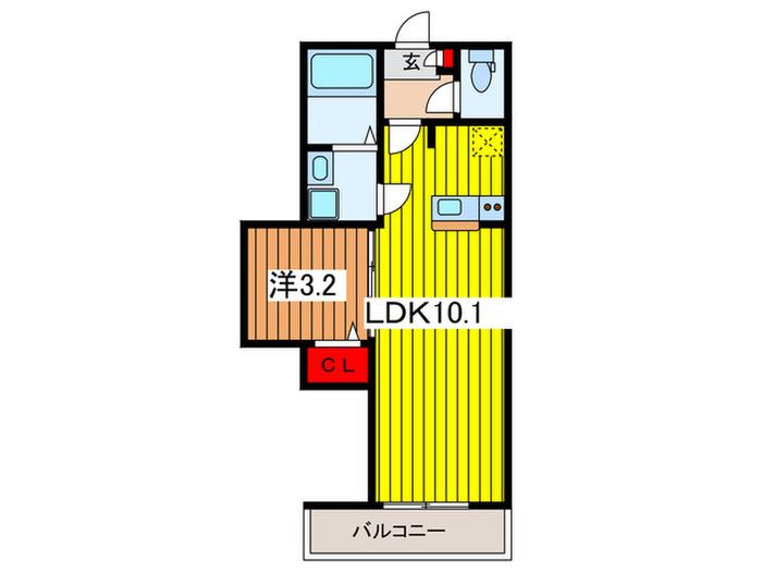 レジコスタ(1LDK/2階)の間取り写真