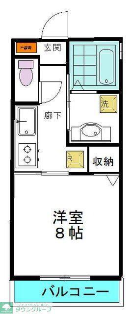 シーズンハイツ(1K/1階)の間取り写真