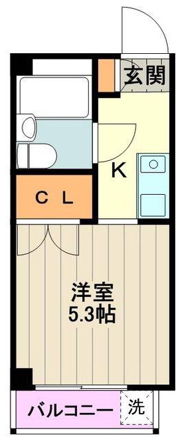 パークアベニュー桜(ワンルーム/5階)の間取り写真