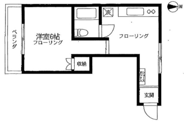 メゾン沖(1LDK/1階)の間取り写真