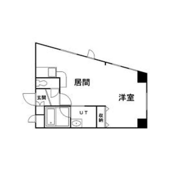 アレナOVEST(1DK/2階)の間取り写真
