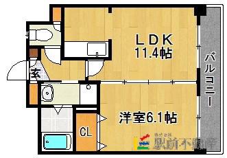 サン・トルース駅南(1LDK/5階)の間取り写真