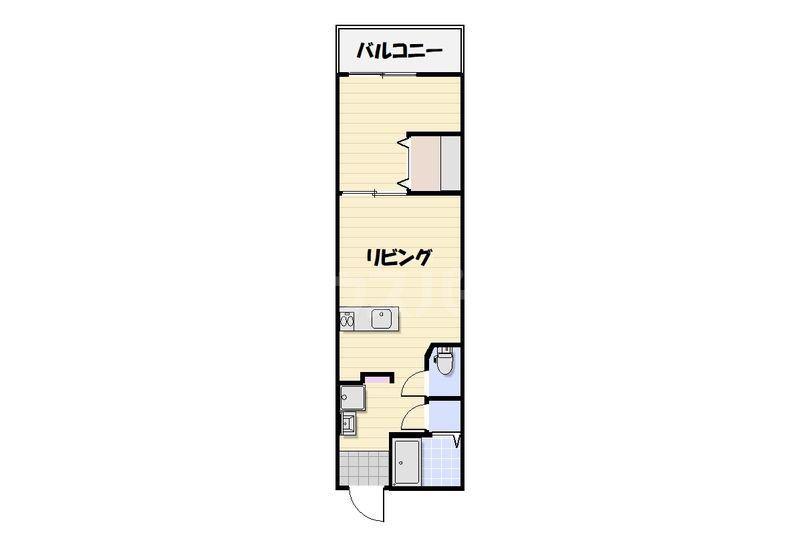 LIKES葛城(1LDK/3階)の間取り写真