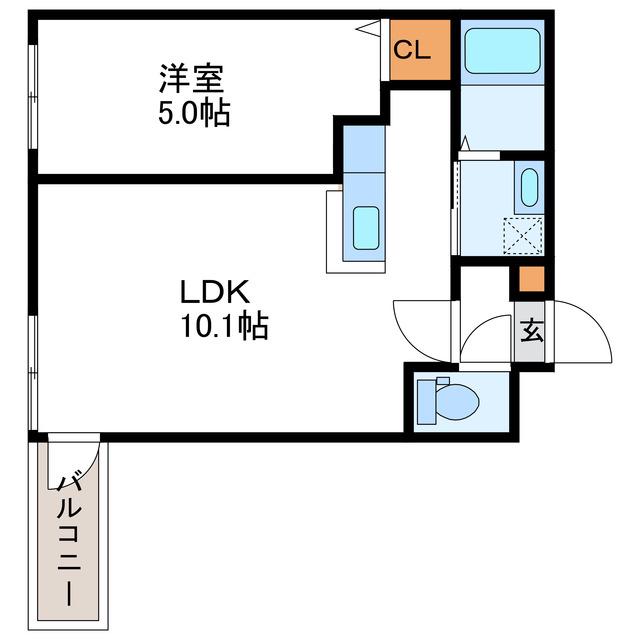 FIRST・LL ファースティール(1LDK/1階)の間取り写真