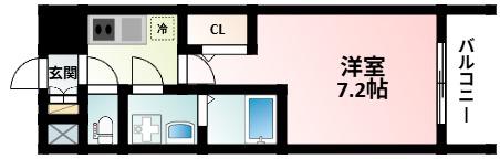 S-RESIDENCE新大阪ウエスト(1K/5階)の間取り写真