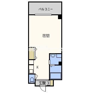 フレンテ靱公園(ワンルーム/5階)の間取り写真