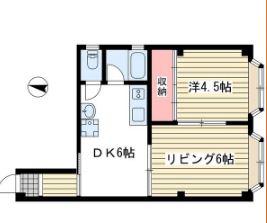鈴蘭台南町2丁目マンション(1LDK/2階)の間取り写真