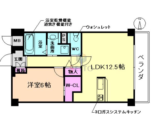 ELEMENTARY PLACE(1LDK/7階)の間取り写真
