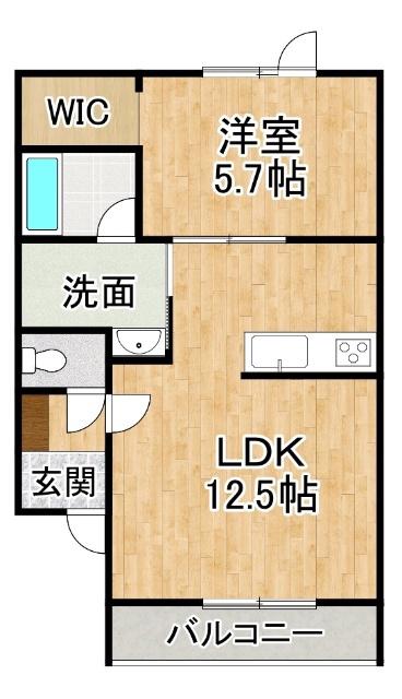 PIATTO(1LDK/2階)の間取り写真