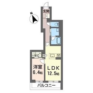 RAFFINE(1LDK/1階)の間取り写真