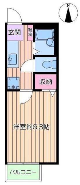 パークステュディオ堀切菖蒲園A(1K/2階)の間取り写真