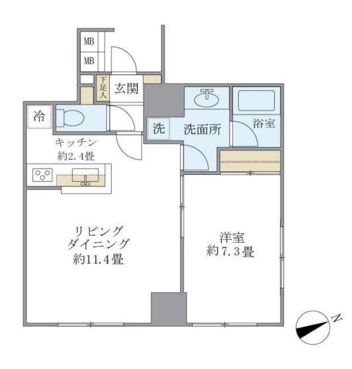KDXレジデンス秋葉原 KDXレジデンス秋葉原(1LDK/1階)の間取り写真