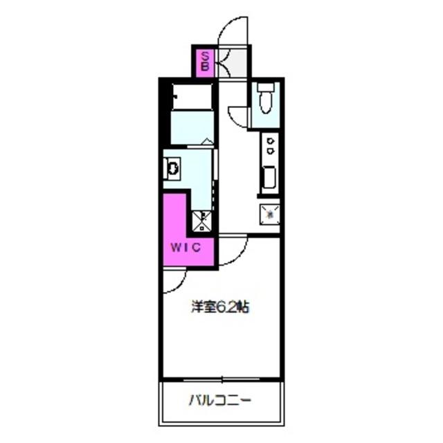 ジアコスモ京橋アクア(1K/8階)の間取り写真