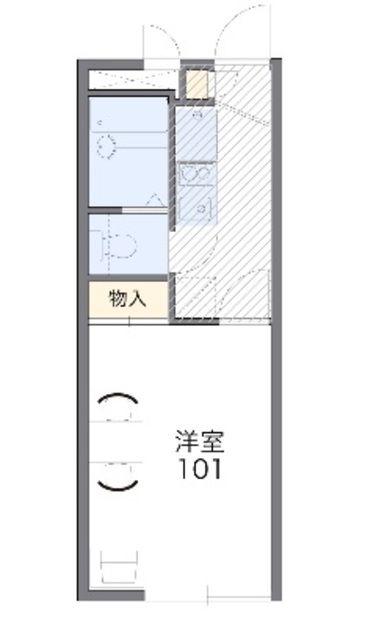 レオパレス楠(1K/2階)の間取り写真