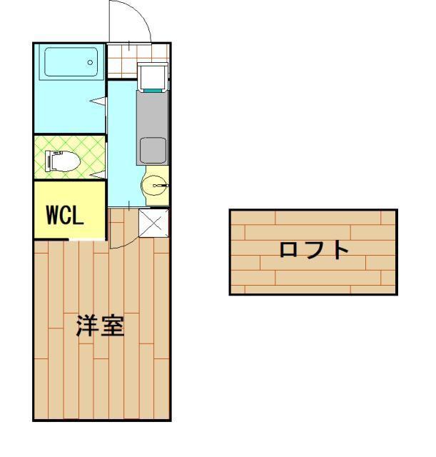フリーダムヒル中野栄A棟(1K/1階)の間取り写真